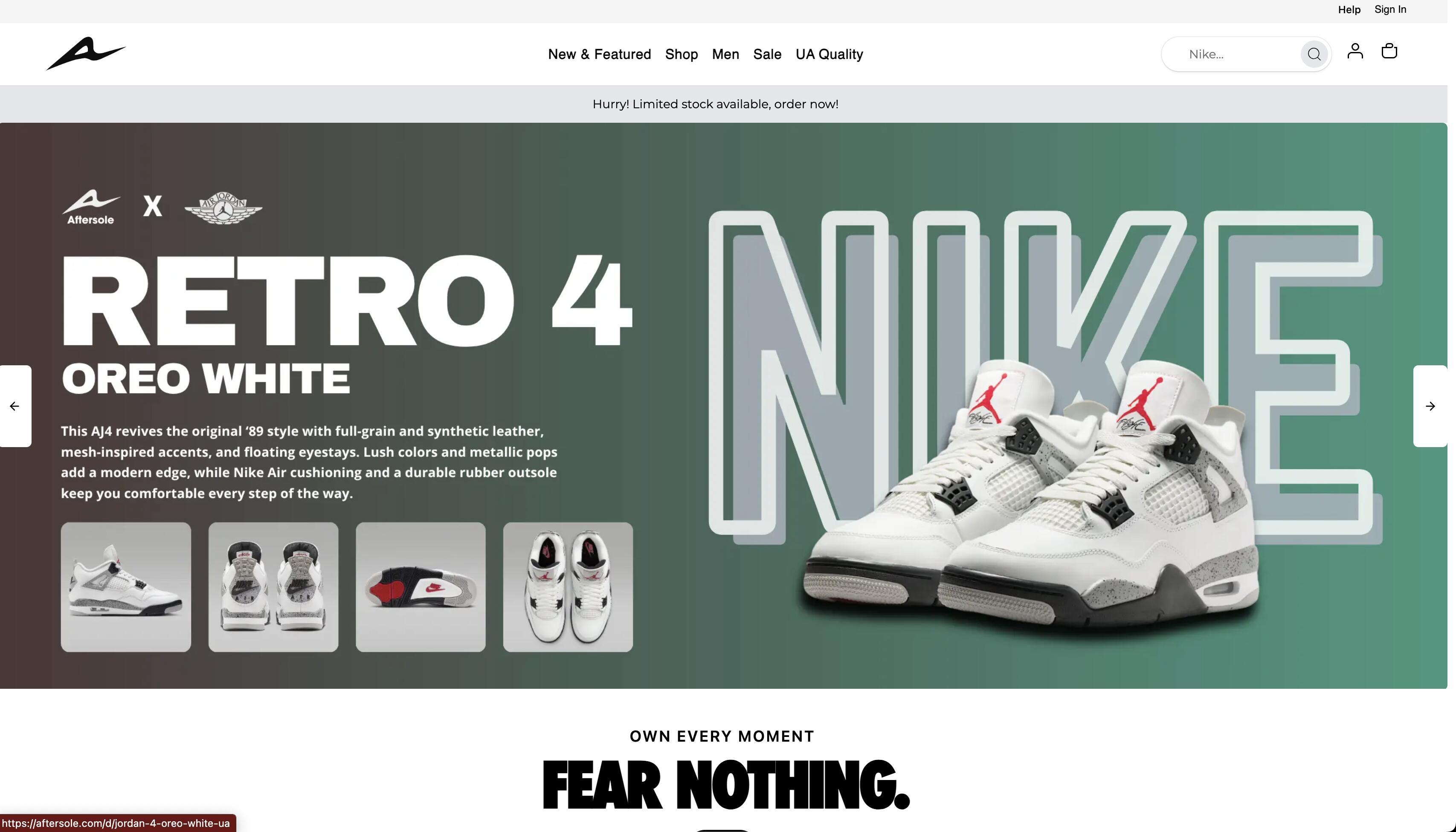 Aftersole E-commerce Shopping Platform